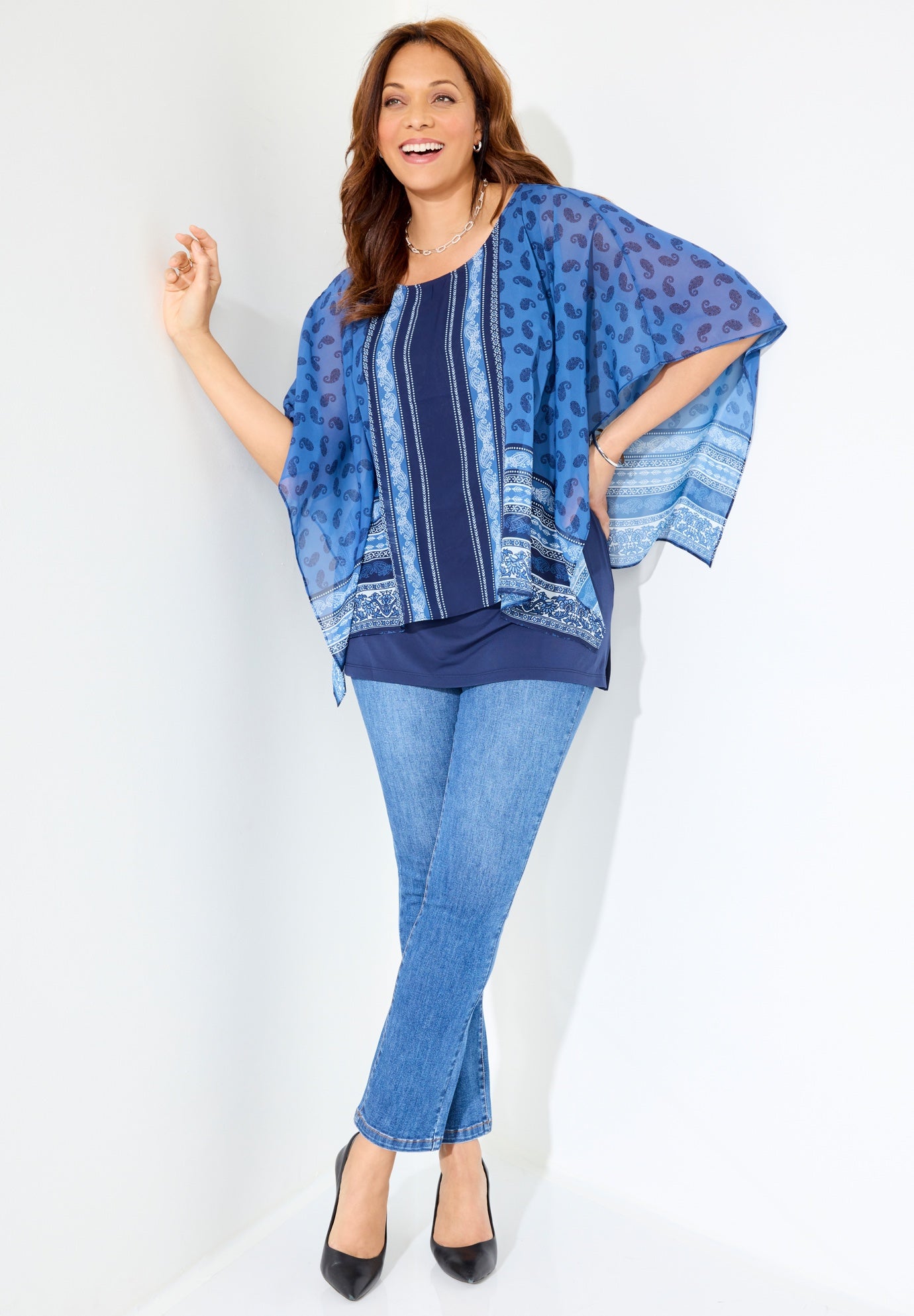 Dolman Sleeve Blouse and Tank Duet image number 0