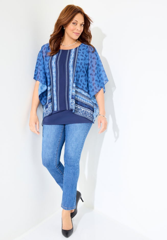 Dolman Sleeve Blouse and Tank Duet image number 1