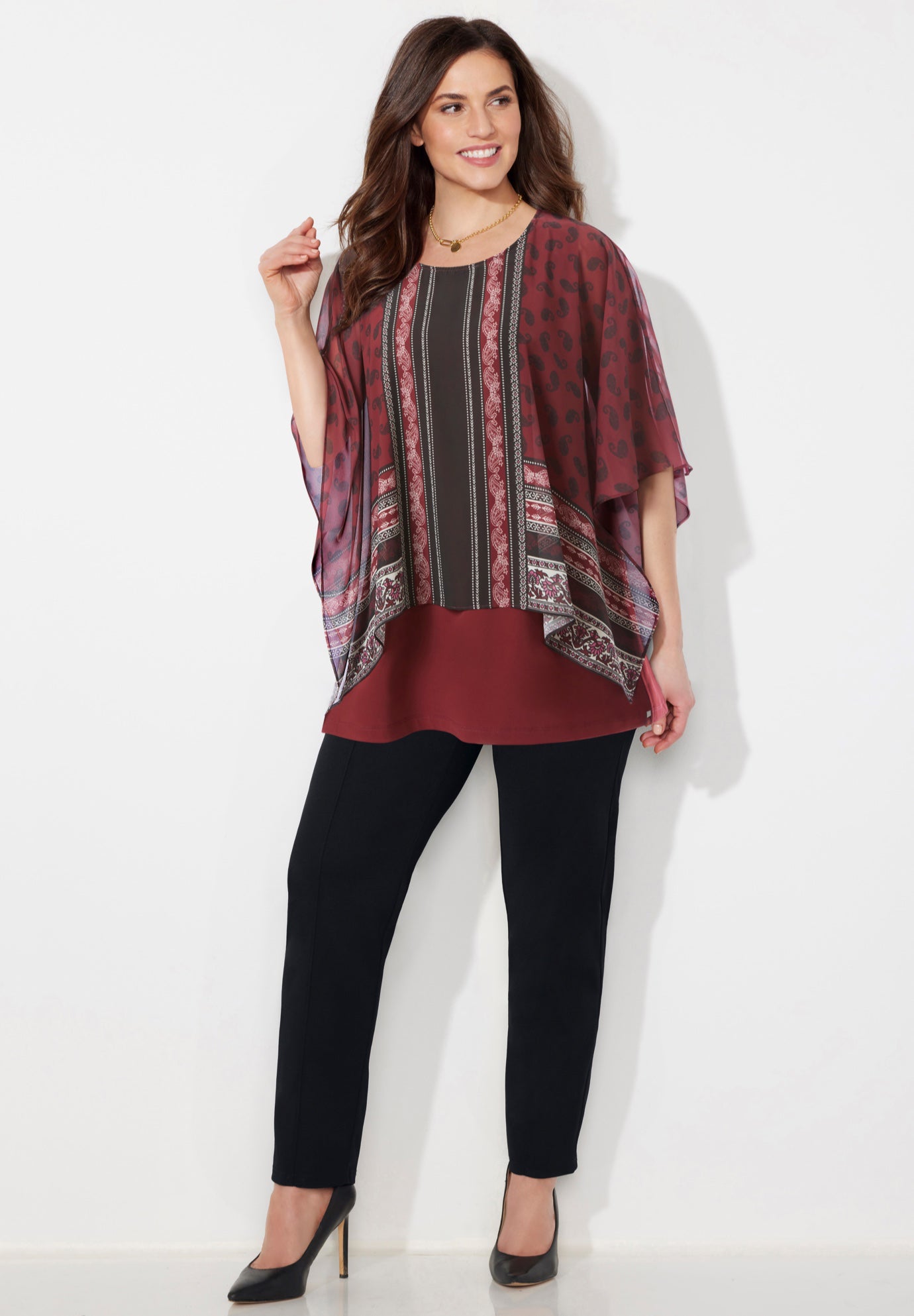 Dolman Sleeve Blouse and Tank Duet image number 0
