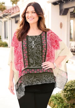 Dolman Sleeve Blouse and Tank Duet