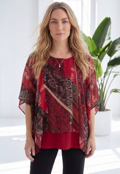 Dolman Sleeve Blouse and Tank Duet