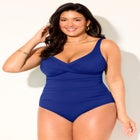 V-Neck One Piece Swimsuit image number null