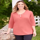 Suprema&reg; Triple Keyhole Tee image number null