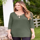 Suprema&reg; Triple Keyhole Tee image number null