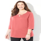 Suprema&reg; Triple Keyhole Tee image number null