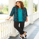 Suprema® 3/4-Sleeve Cardigan image number null