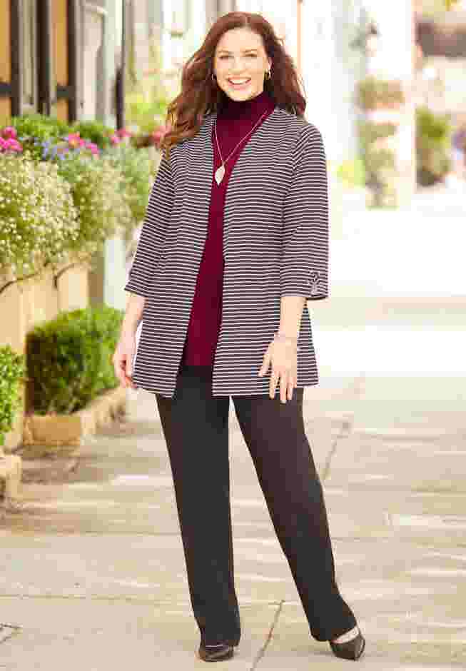 Suprema® 3/4-Sleeve Cardigan image number 0