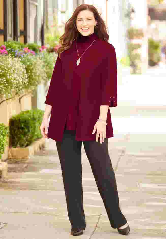 Suprema® 3/4-Sleeve Cardigan image number 0
