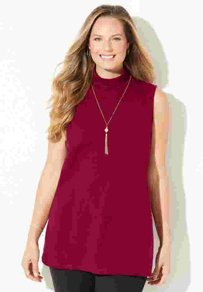 Suprema® Sleeveless Turtleneck image number 0