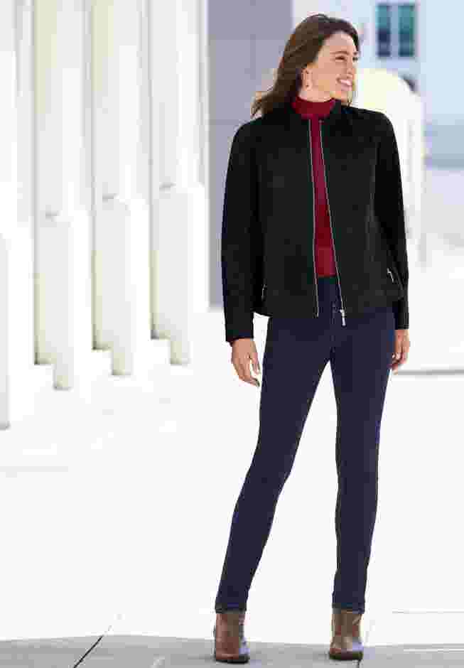 Suede Zip-Front Jacket image number 1
