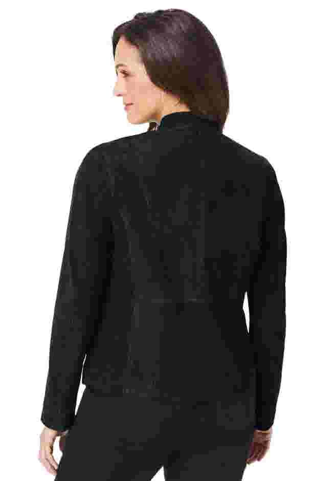 Suede Zip-Front Jacket image number 3