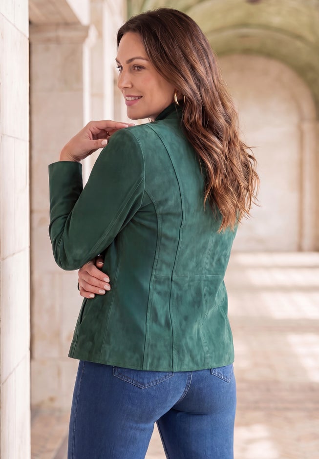 Suede Zip-Front Jacket image number 1