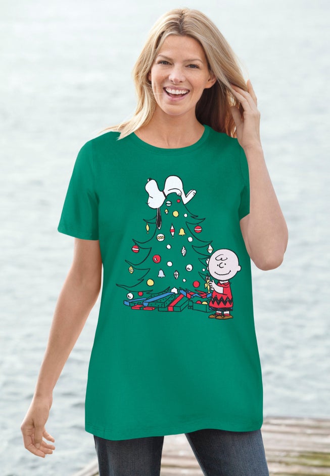 Peanuts Snoopy Xmas Tree Tee image number 0