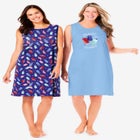2-Pack Sleeveless Sleepshirt image number null