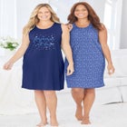 2-Pack Sleeveless Sleepshirt image number null