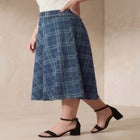 Comfort Waist Stretch Denim Swing Skirt image number null