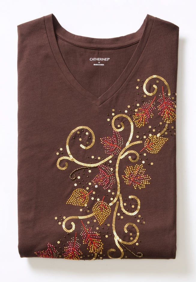 V-Neck Graphic Top image number 3