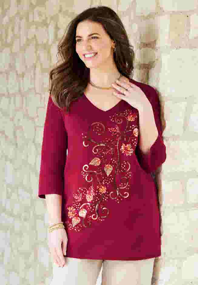V-Neck Graphic Top image number 4