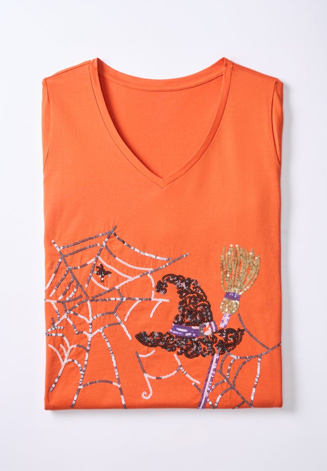 V-Neck Graphic Top image number 1
