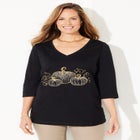 V-Neck Graphic Top image number null