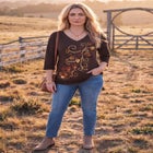 V-Neck Graphic Top image number null