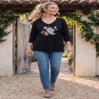 V-Neck Graphic Top image number 2