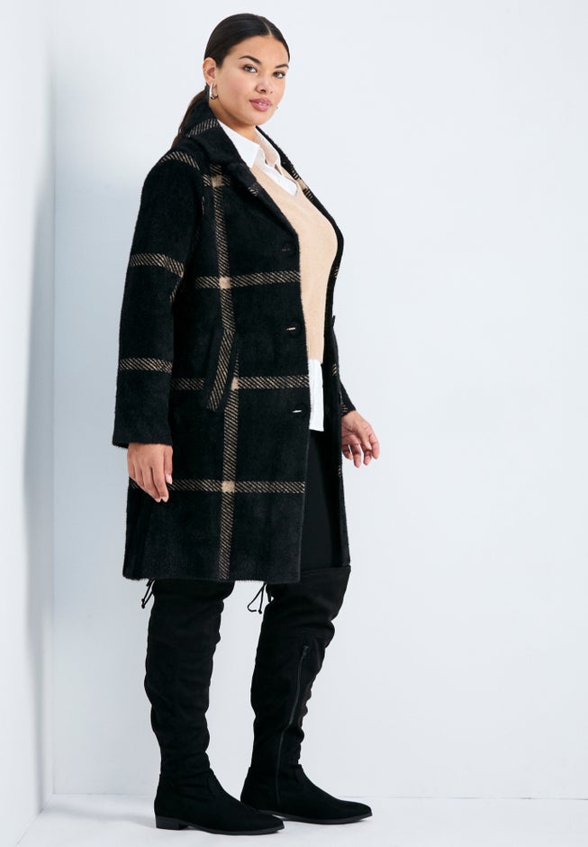 Gigi Check Sweater Coat image number 2