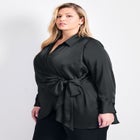 Goldi Satin Wrap Blouse image number 2
