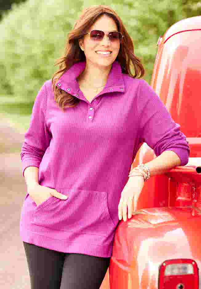Brushed Rib Cozy Top image number 2