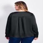 Marlene Tie Front Satin Blouse image number 1
