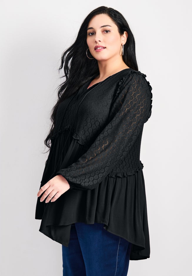 Haven Lace Yoke Top image number 2