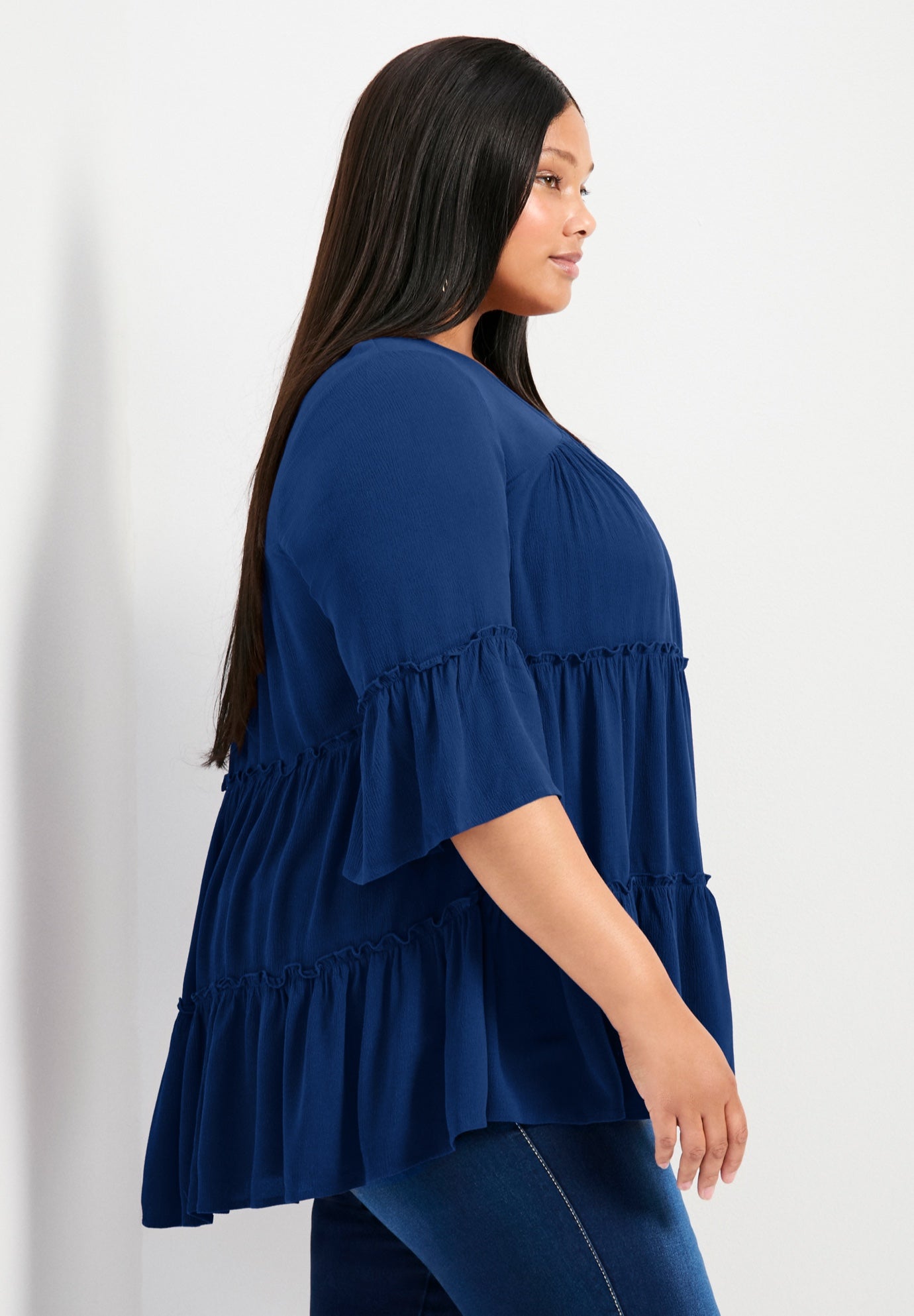 Amy Tiered Bell Sleeve Blouse image number 2
