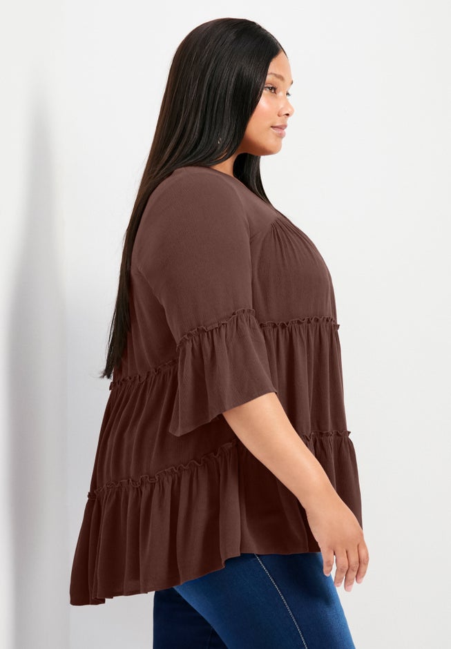 Amy Tiered Bell Sleeve Blouse image number 2