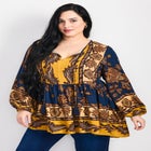 Cara Blouson Peasant Blouse image number null