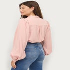 Ruffle Trim Button Front Blouse image number null