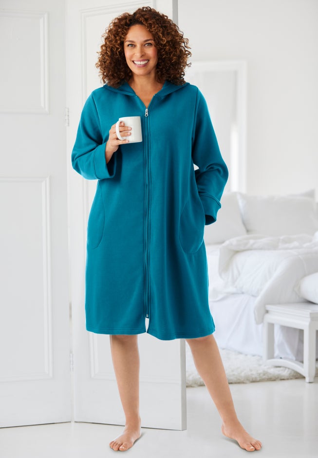 Short Hooded Sweatshirt Robe image number 6