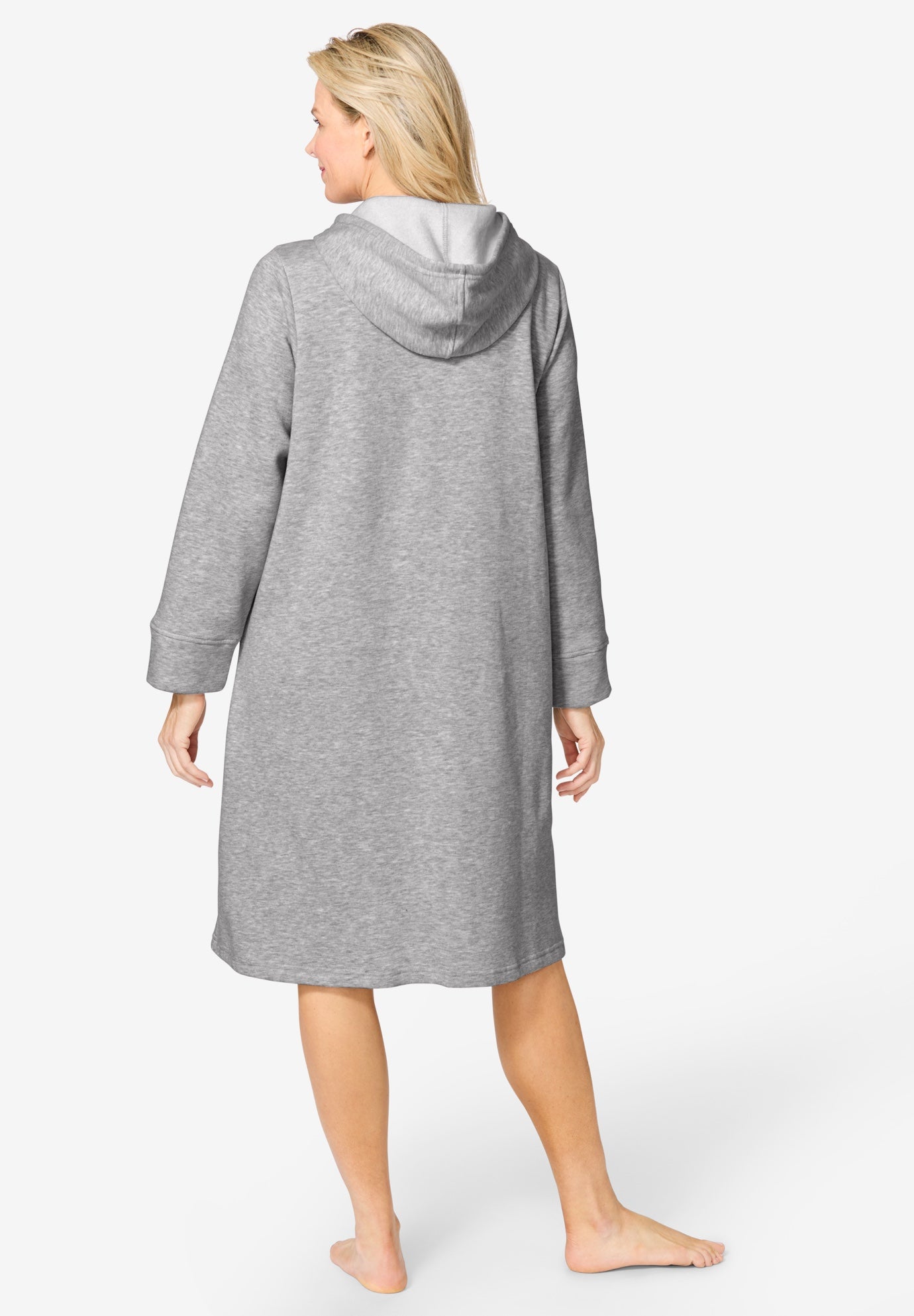 Short Hooded Sweatshirt Robe image number 1
