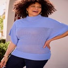 Cashmiracle&trade; Mockneck Pullover Ribbed Sweater image number null