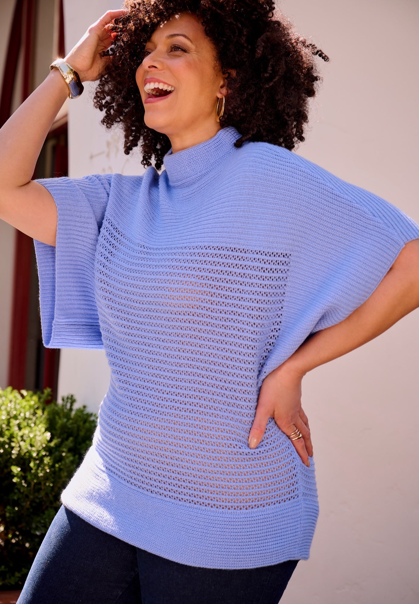Cashmiracle&trade; Mockneck Pullover Ribbed Sweater image number 0
