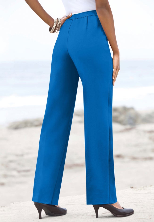 Plus Size Classic Bend Over&reg; Structured Straight Leg Pull-On Pant image number 1