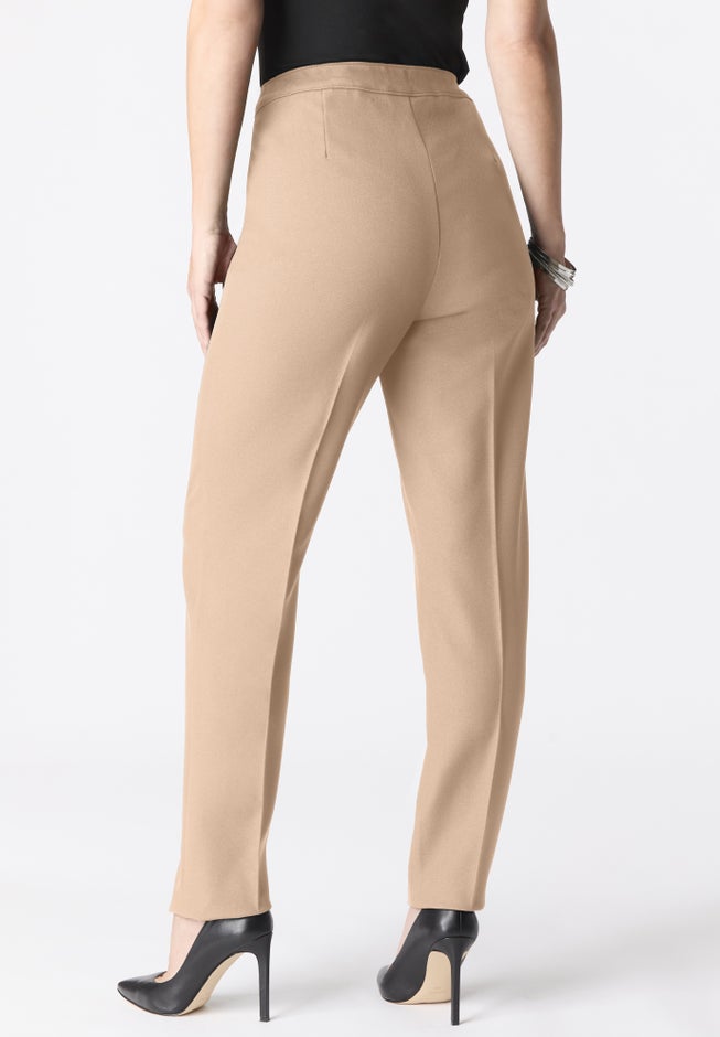 Plus Size Bend Over&reg; Classic Structured Straight-Leg Pull-On Pant image number 3
