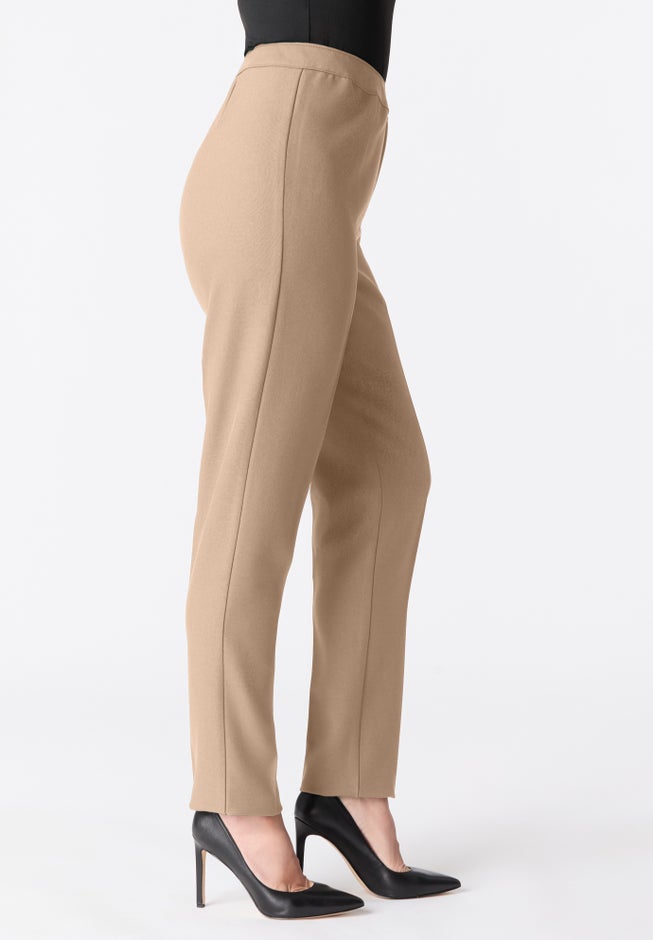 Plus Size Bend Over&reg; Classic Structured Straight-Leg Pull-On Pant image number 2