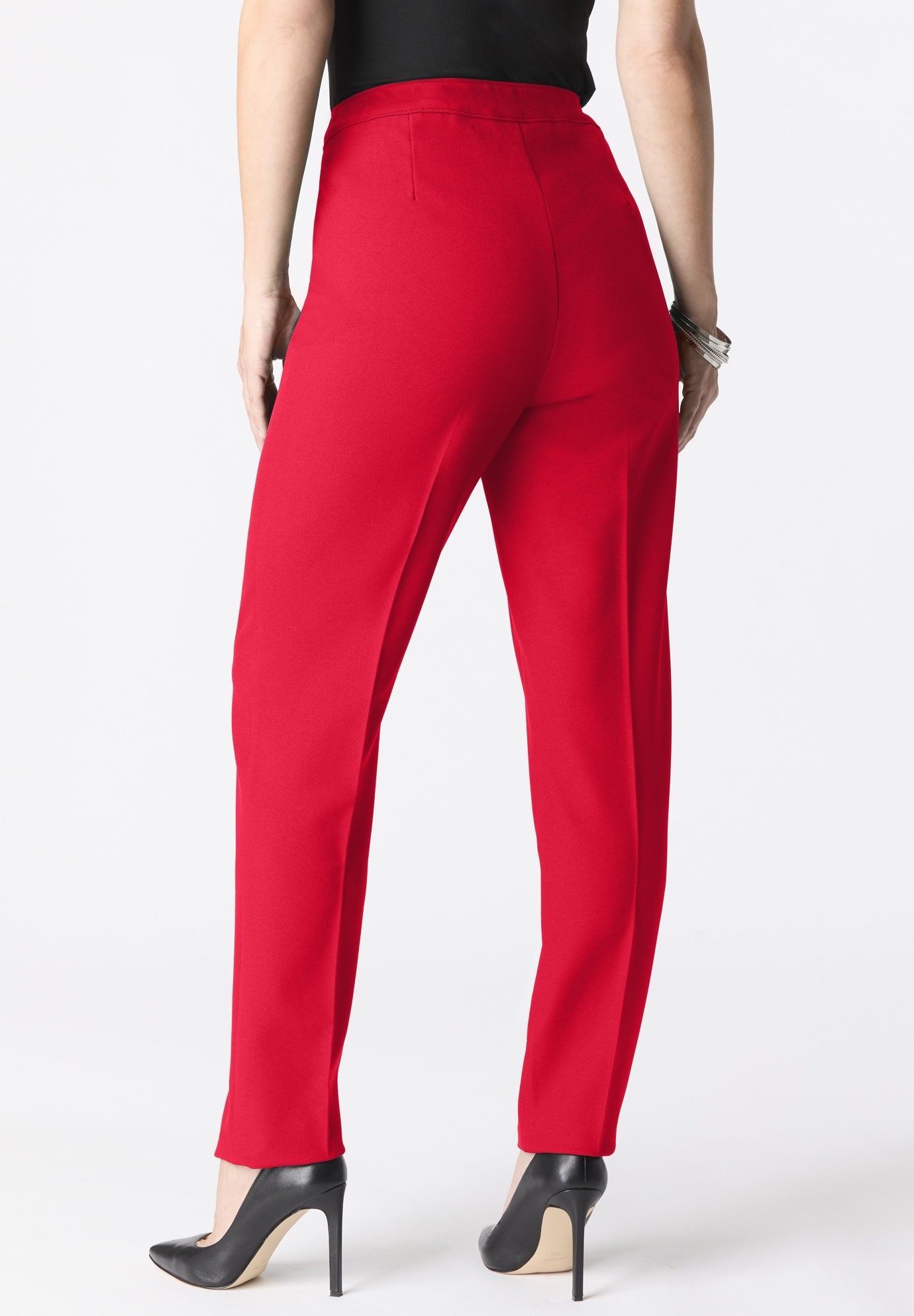 Plus Size Classic Bend Over&reg; Structured Straight Leg Pull-On Pant image number 4