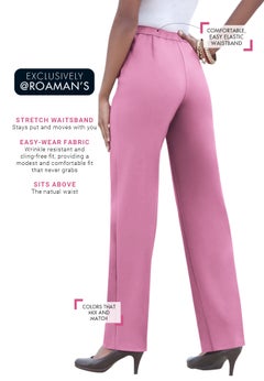 Plus Size Classic Bend Over&reg; Structured Straight Leg Pull-On Pant