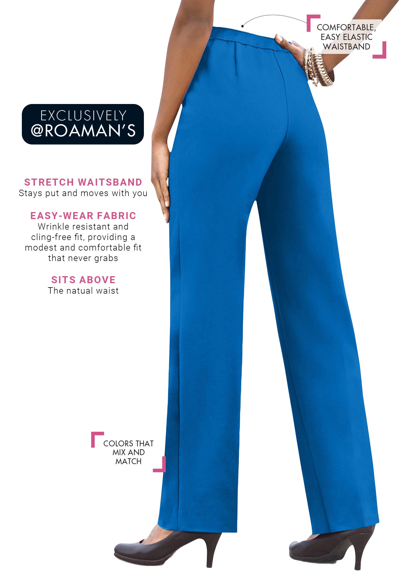 Plus Size Classic Bend Over&reg; Structured Straight Leg Pull-On Pant image number 0