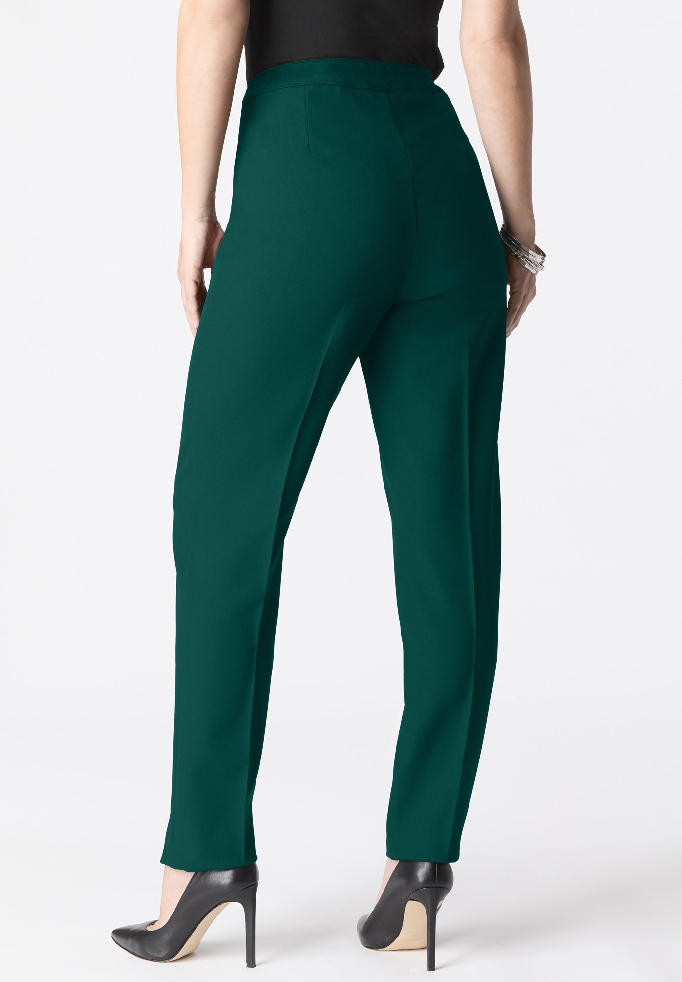 Plus Size Classic Bend Over&reg; Structured Straight Leg Pull-On Pant image number 1