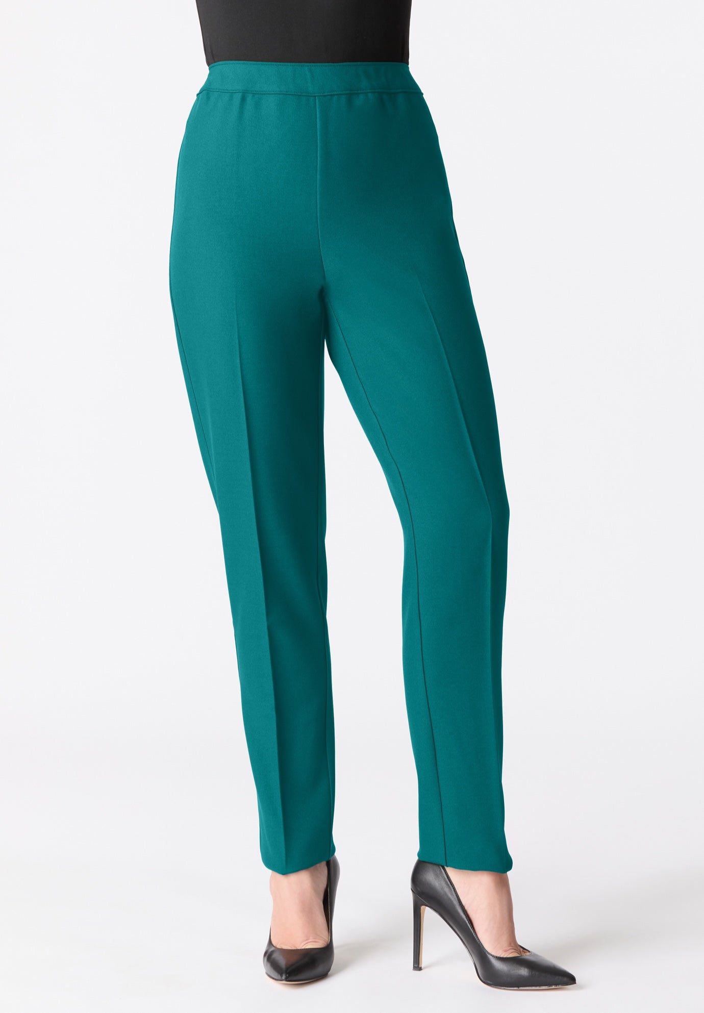 Plus Size Classic Bend Over&reg; Structured Straight Leg Pull-On Pant image number 1