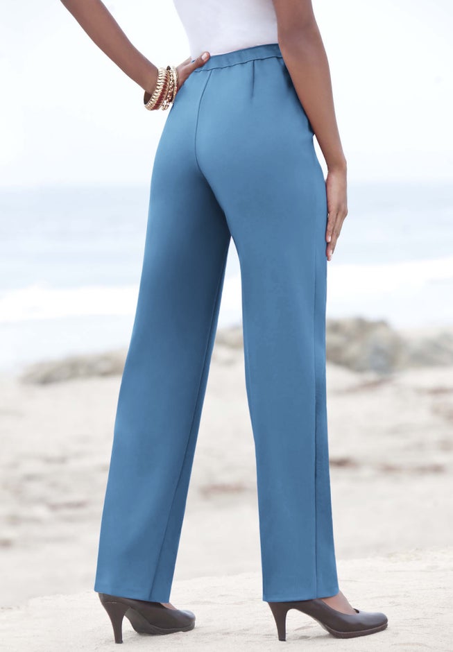 Plus Size Classic Bend Over&reg; Structured Straight Leg Pull-On Pant image number 2