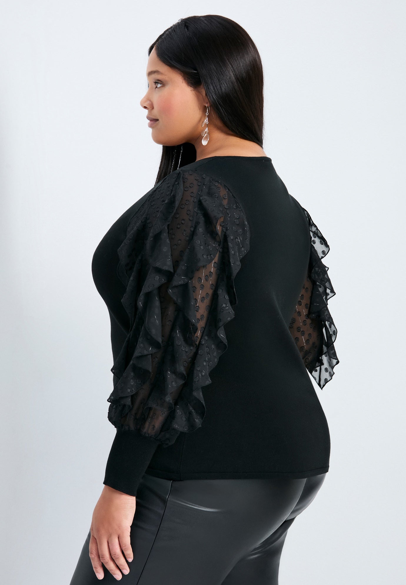 Frill Sleeve Sweater image number 2