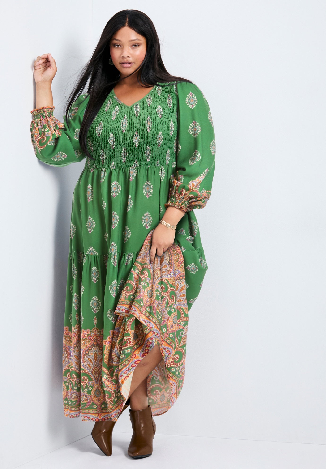 Sherry Shirred Bodice Maxi Dress image number 0